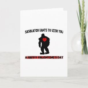Cartes Pour Fêtes Annuelles Jour des Valentines de Sasquatch