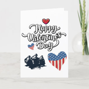 Cartes Pour Fêtes Annuelles Jour des Valentines du Drapeau Patriotique Unique 