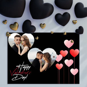 Cartes Pour Fêtes Annuelles Jour des Valentines moderne Couple love Coeur Phot