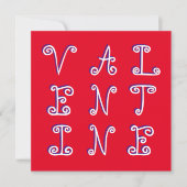Cartes Pour Fêtes Annuelles Jour des Valentines modernes rouge brillant (Devant)