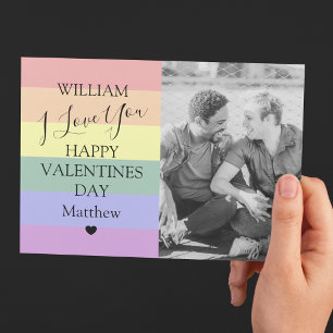 Cartes Pour Fêtes Annuelles Jour des Valentines photo LGBT modernes