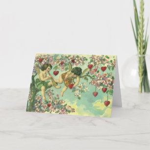 Cartes Pour Fêtes Annuelles Jour des Valentines vintages Cupidons victoriens C