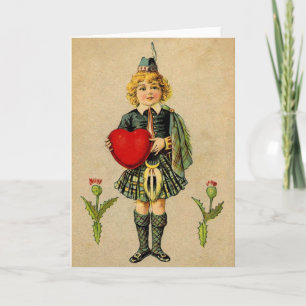 Cartes Pour Fêtes Annuelles Jour des valentines vintages Scottish garçon & coe