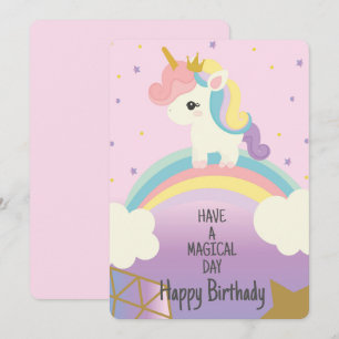 Cartes Pour Fêtes Annuelles Jour magique de la licorne