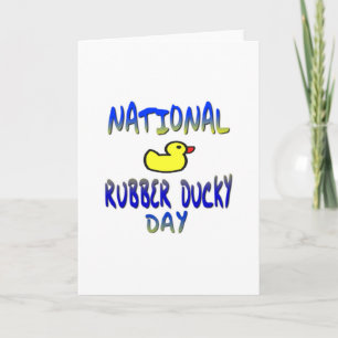 Cartes Pour Fêtes Annuelles Jour mignon en caoutchouc national