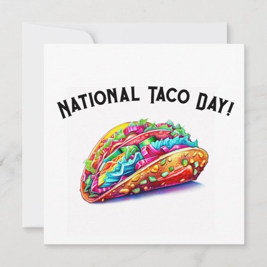Cartes Pour Fêtes Annuelles Jour national du Taco (Devant)