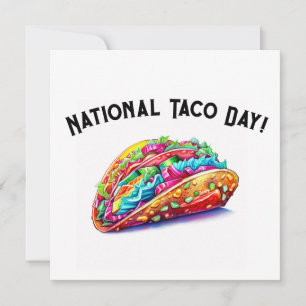 Cartes Pour Fêtes Annuelles Jour national du Taco