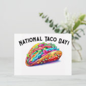 Cartes Pour Fêtes Annuelles Jour national du Taco (Debout devant)
