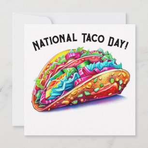 Cartes Pour Fêtes Annuelles Jour national du Taco