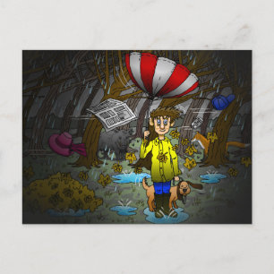 Cartes Pour Fêtes Annuelles Jour pluvieux et venteux