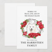 Cartes Pour Fêtes Annuelles Jour Poinsettia (Devant / Derrière)