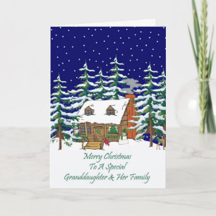 Cartes Pour Fêtes Annuelles Journal Cabine Noël Grandgirl & Famille