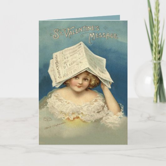 Cartes Pour Fêtes Annuelles Journal de la fillette Valentine (Devant)