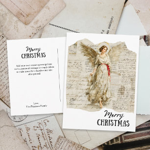 Cartes Pour Fêtes Annuelles Journal de Noël Ange Nostalgique Vintage