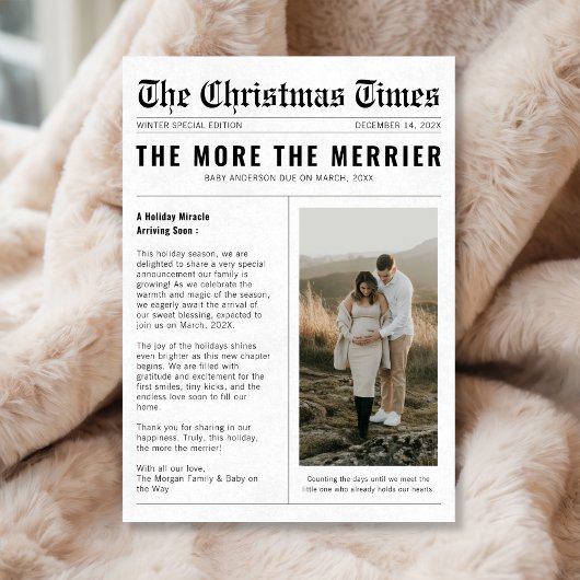 Cartes Pour Fêtes Annuelles Journal Plus La Grossesse Plus Merrier Noël