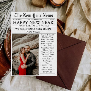 Cartes Pour Fêtes Annuelles Journal Unique Fun Photo 2025 Bonne année