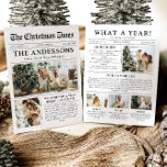 Cartes Pour Fêtes Annuelles Journal Unique Fun What A Year Photo Christmas<br><div class="desc">Célébrez les moments forts de votre année avec notre carte de Noël unique "What A Year". Conçue dans un style de journal moderne, cette carte offre une façon créative de partager vos souvenirs et vos jalons préférés. Avec des sections personnalisables pour les photos et les légendes, il est parfait pour...</div>