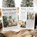Cartes Pour Fêtes Annuelles Journal Unique Fun What A Year Photo Christmas<br><div class="desc">Célébrez les moments forts de votre année avec notre carte de Noël unique "What A Year". Conçue dans un style de journal moderne, cette carte offre une façon créative de partager vos souvenirs et vos jalons préférés. Avec des sections personnalisables pour les photos et les légendes, il est parfait pour...</div>