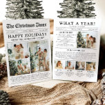Cartes Pour Fêtes Annuelles Journal Unique Fun What A Year Photo Christmas<br><div class="desc">Célébrez les moments forts de votre année avec notre carte de Noël unique "What A Year". Conçue dans un style de journal moderne, cette carte offre une façon créative de partager vos souvenirs et vos jalons préférés. Avec des sections personnalisables pour les photos et les légendes, il est parfait pour...</div>