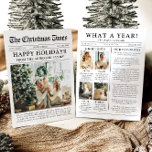 Cartes Pour Fêtes Annuelles Journal Unique Fun What A Year Photo Christmas<br><div class="desc">Célébrez les moments forts de votre année avec notre carte de Noël unique "What A Year". Conçue dans un style de journal moderne, cette carte offre une façon créative de partager vos souvenirs et vos jalons préférés. Avec des sections personnalisables pour les photos et les légendes, il est parfait pour...</div>