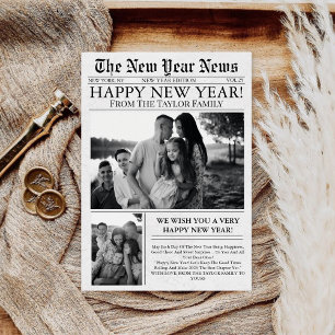 Cartes Pour Fêtes Annuelles Journal Unique Photo Fun 2025 Bonne Année