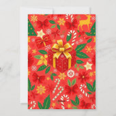 CARTES POUR FÊTES ANNUELLES JOURNÉE DE NOËL ROUGE ET VERT (Dos)