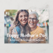 Cartes Pour Fêtes Annuelles journée des mères heureuses, typographie classique (Devant)