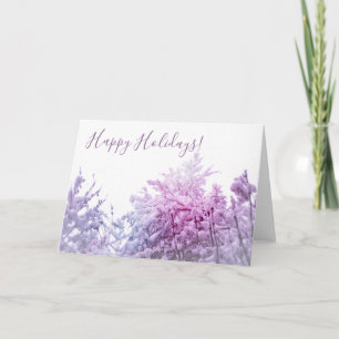 Cartes Pour Fêtes Annuelles Journée d'hiver lumineuse Arbres enneigés teintés