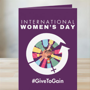 Cartes Pour Fêtes Annuelles Journée internationale des femmes 2026 Donner pour