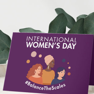 Cartes Pour Fêtes Annuelles Journée internationale des femmes 2026 Équilibrer 
