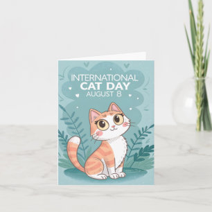 Cartes Pour Fêtes Annuelles Journée internationale du chat, mignon, décoration
