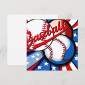 Cartes Pour Fêtes Annuelles Jours de baseball (Devant / Derrière)