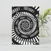 Cartes Pour Fêtes Annuelles Jours de la semaine (Debout devant)