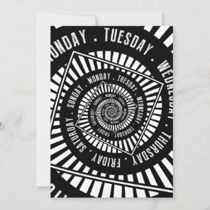 Cartes Pour Fêtes Annuelles Jours de la semaine