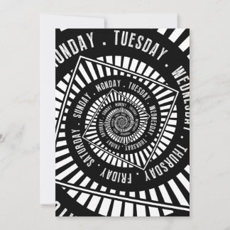 Cartes Pour Fêtes Annuelles Jours de la semaine