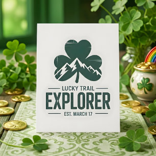 Cartes Pour Fêtes Annuelles Jours de Saint-Patrick Sentier de Montagne Chanceu