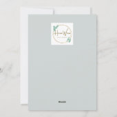 Cartes Pour Fêtes Annuelles Jours d'hiver de chouette mignon gris neutres blan (Dos)