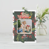 Cartes Pour Fêtes Annuelles Jours francs | Joyeuse photo de Noël (Debout devant)