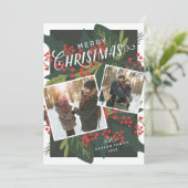 Cartes Pour Fêtes Annuelles Jours francs | Joyeux Noël Tilté 2 Photo (Debout devant)