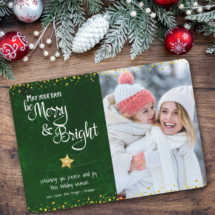 Cartes Pour Fêtes Annuelles Jours Soyez Joyeux Bright Photo Personnalisée Gold