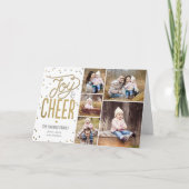 Cartes Pour Fêtes Annuelles Joy and Cheer Holiday Photo Greeting Card (Devant)