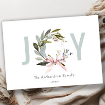 Joy Blush Blue Green hiver Wreath de Noël
