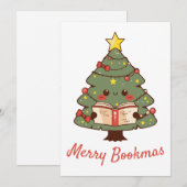 Cartes Pour Fêtes Annuelles Joy Bookmas (Devant / Derrière)