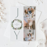Cartes Pour Fêtes Annuelles JOY Botanical Pine Wreath Photo Collage Noël<br><div class="desc">JOY | Envoyez vos salutations de vacances avec cette carte postale de Noël personnalisable. Il comprend des aiguilles de pin aquarelle, des feuilles d'eucalyptus et des pinecones. Personnalisez cette carte de vacances verdoyante en ajoutant vos détails. Ce collage photo carte postale de Noël est disponible sur d'autres cartons. Des éléments...</div>
