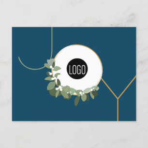 Cartes Pour Fêtes Annuelles Joy Business Logo Happy Holidays Blue