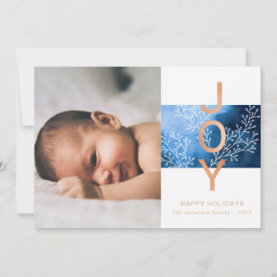 Cartes Pour Fêtes Annuelles Joy (homonymie)   Elegant Modern Christma Photo Ho