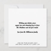 Cartes Pour Fêtes Annuelles Joy in Jesus Christian Christmas Family Name (Dos)