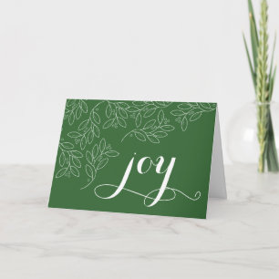Cartes Pour Fêtes Annuelles Joy, Main Drag Feuille Noël Salutation