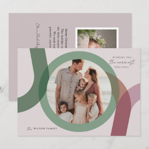 Cartes Pour Fêtes Annuelles JOY Modern 2 Photo Noël