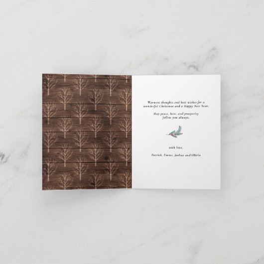 Cartes Pour Fêtes Annuelles JOY Modern Brown Fun Script Photo Collage Simple (Intérieur)